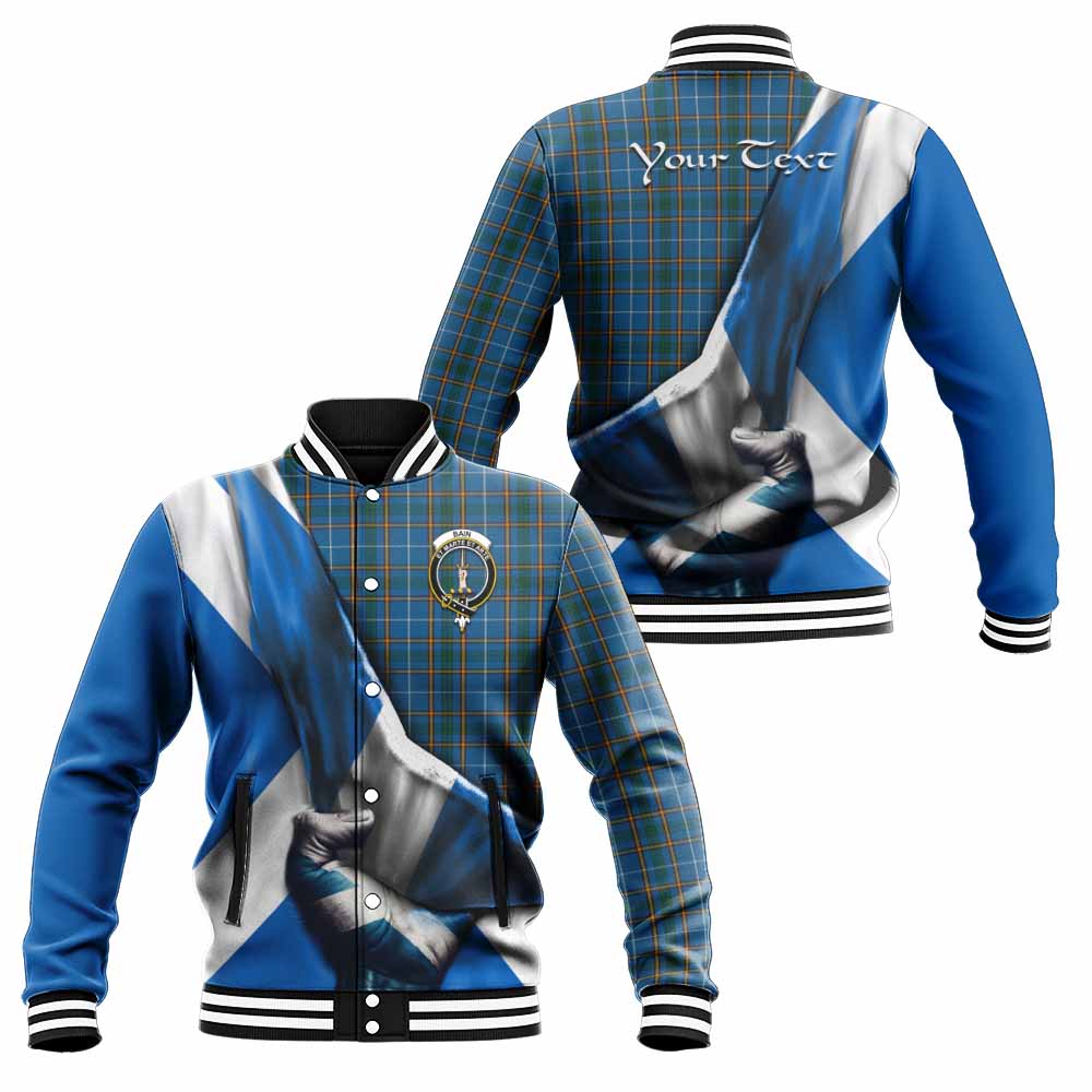 Bain Tartan Baseball Jacket with Family Crest Scotland Patriotic Style Unisex - Tartan Vibes Clothing