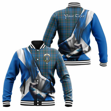 Bain Tartan Baseball Jacket with Family Crest Scotland Patriotic Style Unisex - Tartan Vibes Clothing