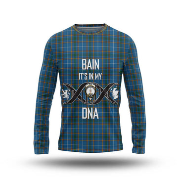 Bain Tartan Long Sleeve T-Shirt with Family Crest DNA In Me Style Unisex - Tartan Vibes Clothing