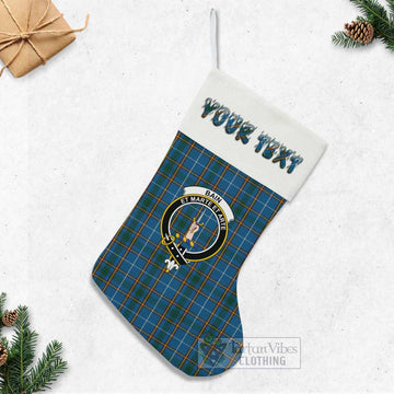Bain Tartan Family Crest Christmas Stocking with Personalized Text - Tartan Vibes Clothing