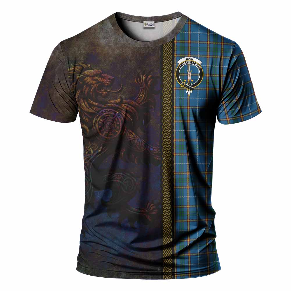 Bain Tartan Family Crest T-Shirt Alba Gu Brath Be Brave Lion Ancient Style Kid's Shirt - Tartan Vibes Clothing