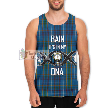 Bain Tartan Men's Tank Top with Family Crest DNA In Me Style Men - Tartan Vibes Clothing