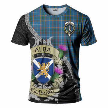 Bain Tartan Family Crest T-Shirt Lion Rampant Royal Thistle Shield Celtic Inspired Kid's Shirt - Tartan Vibes Clothing
