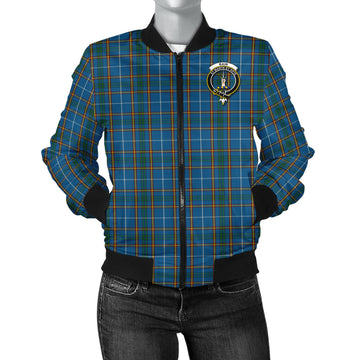 Bain Tartan Bomber Jacket with Family Crest - Tartan Vibes Clothing
