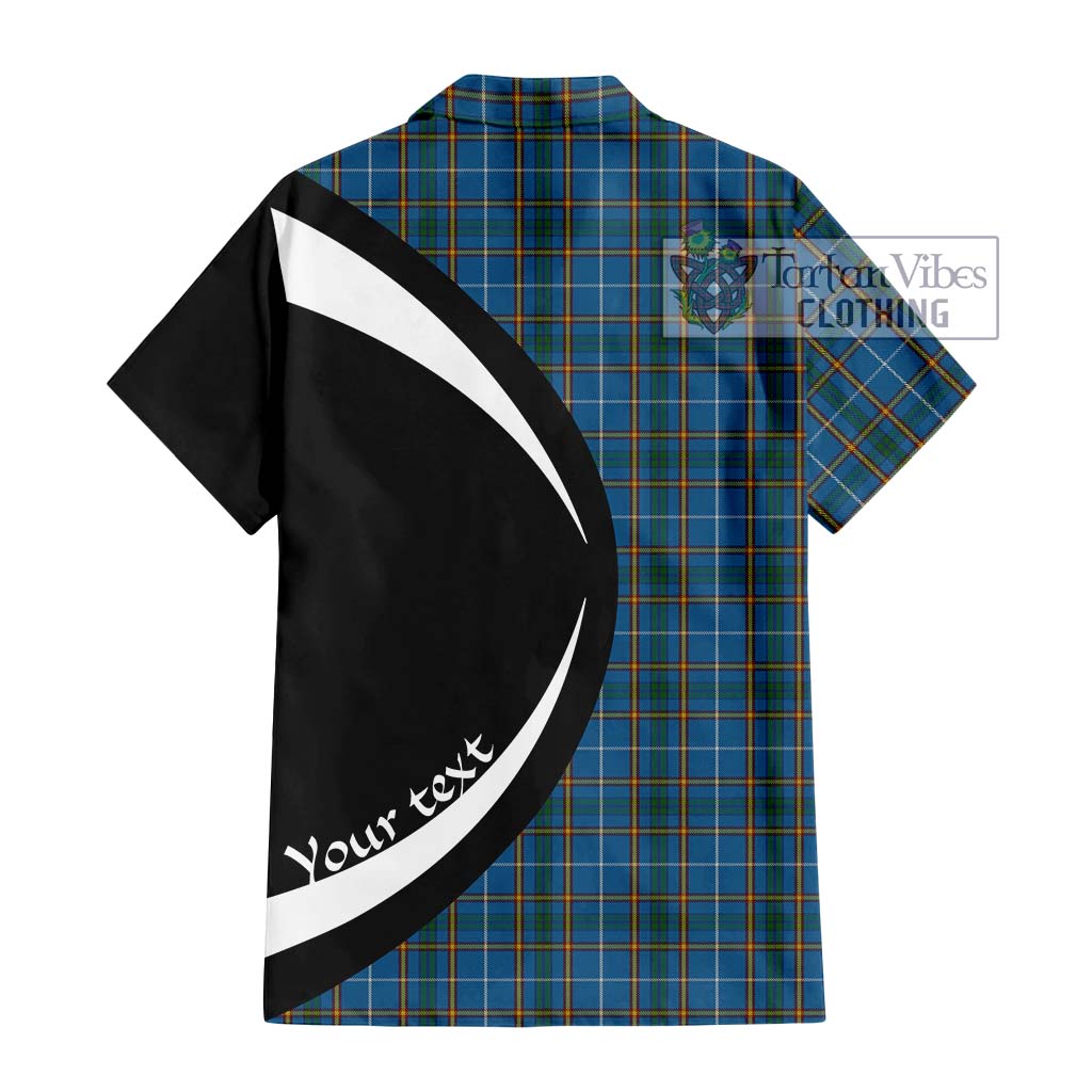 Bain Tartan Hawaiian Shirt with Family Crest Circle Style - Tartan Vibes Clothing