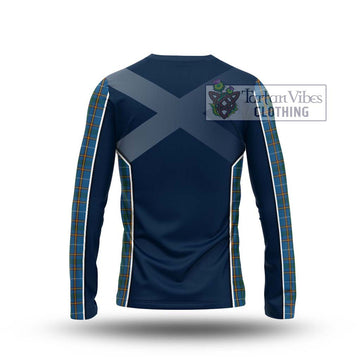 Bain Tartan Long Sleeve T-Shirt with Family Crest and Lion Rampant Vibes Sport Style - Tartan Vibes Clothing