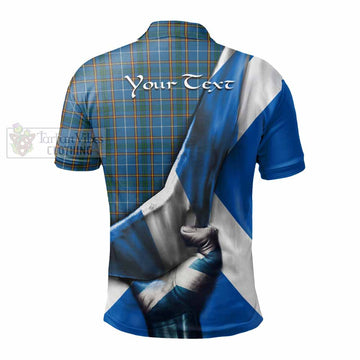 Bain Tartan Polo Shirt with Family Crest Scotland Patriotic Style - Tartan Vibes Clothing