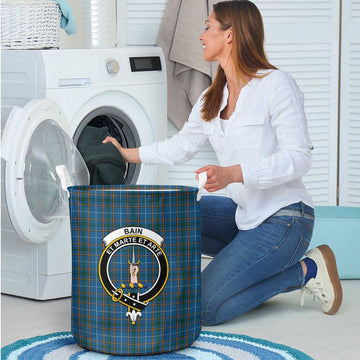 Bain Tartan Laundry Basket with Family Crest - Tartan Vibes Clothing