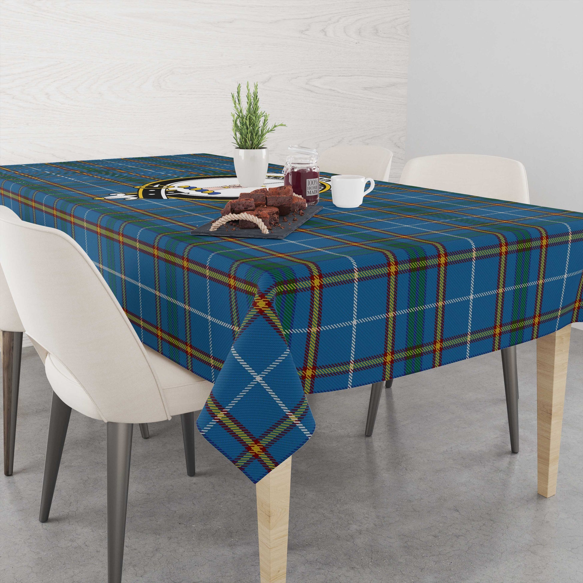 Bain Tartan Tablecloth with Family Crest M 39.4"x59"(100x150cm) - Tartan Vibes Clothing