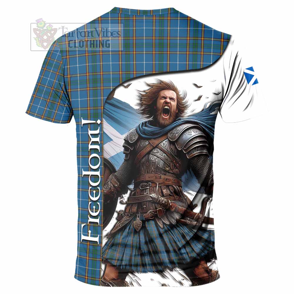 Bain Crest Tartan T-Shirt Inspired by the Freedom of Scottish Warrior - Tartan Vibes Clothing
