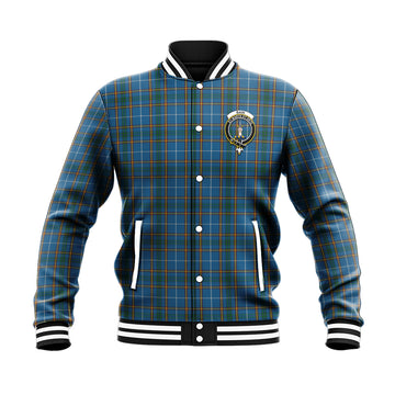 Bain Tartan Baseball Jacket with Family Crest - Tartan Vibes Clothing