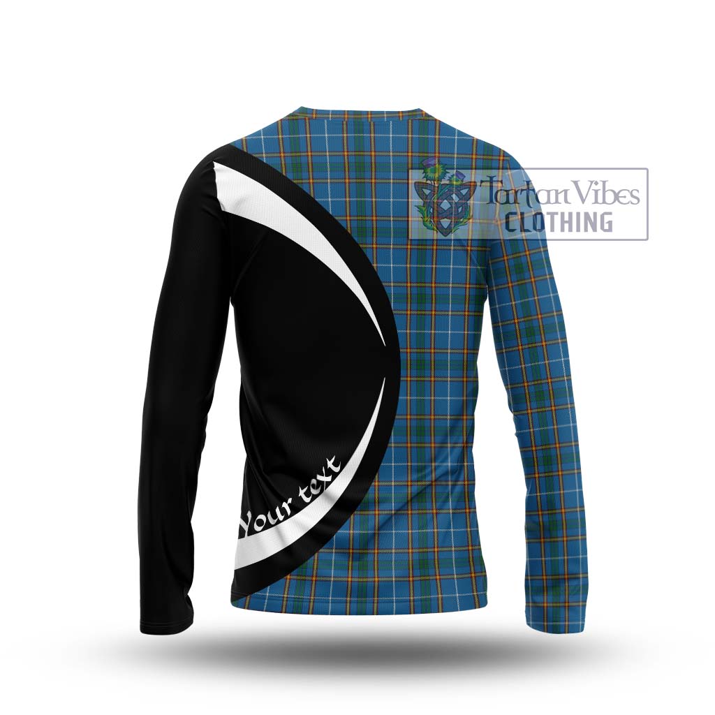 Bain Tartan Long Sleeve T-Shirt with Family Crest Circle Style - Tartan Vibes Clothing