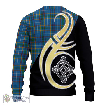 Bain Tartan Ugly Sweater with Family Crest and Celtic Symbol Style - Tartan Vibes Clothing