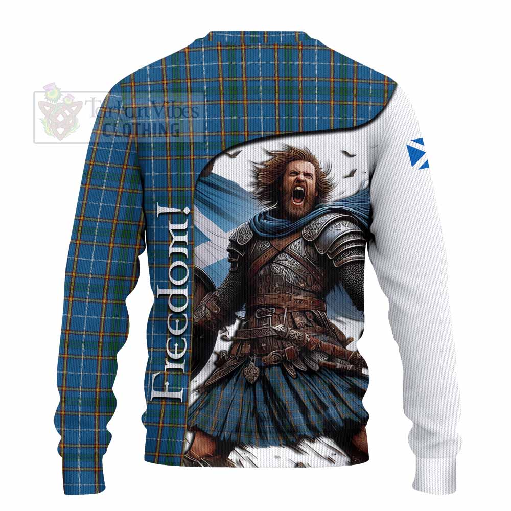 Bain Crest Tartan Knitted Sweater Inspired by the Freedom of Scottish Warrior - Tartan Vibes Clothing