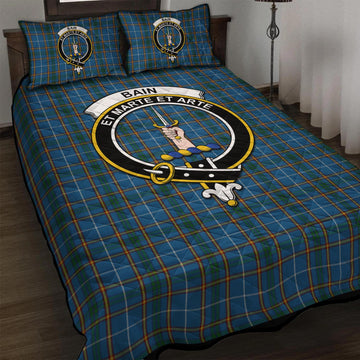 Bain Tartan Quilt Bed Set with Family Crest - Tartan Vibes Clothing
