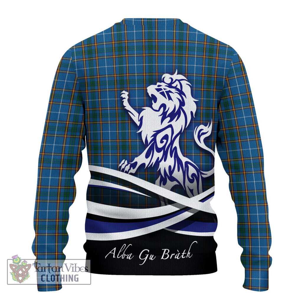 Bain Tartan Ugly Sweater with Alba Gu Brath Regal Lion Emblem - Tartan Vibes Clothing