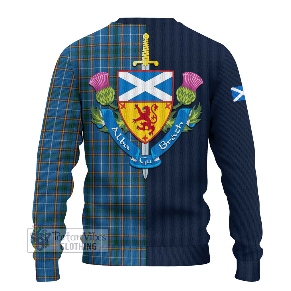 Bain Tartan Ugly Sweater Alba with Scottish Lion Royal Arm Half Style - Tartan Vibes Clothing