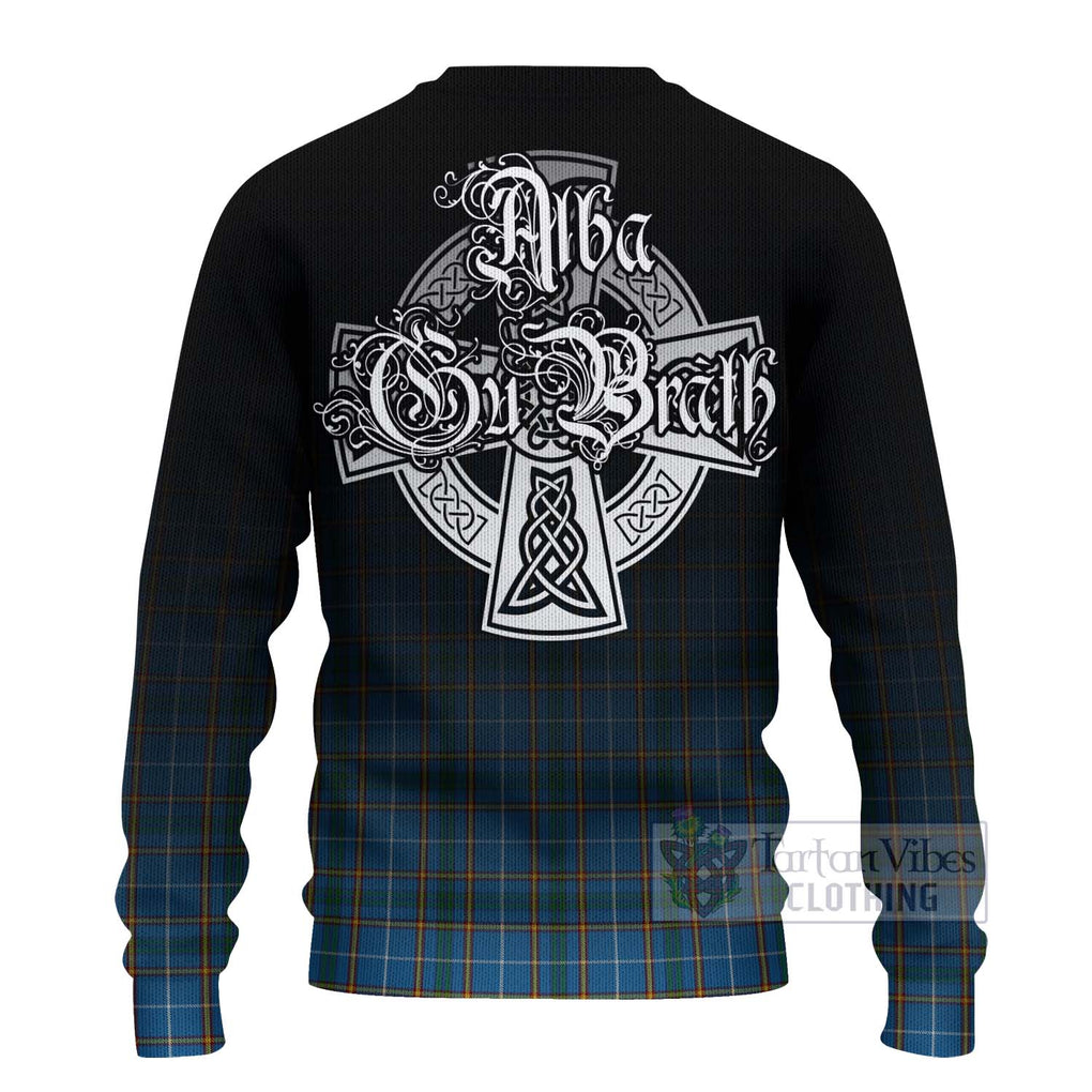 Bain Tartan Ugly Sweater Featuring Alba Gu Brath Family Crest Celtic Inspired - Tartan Vibes Clothing