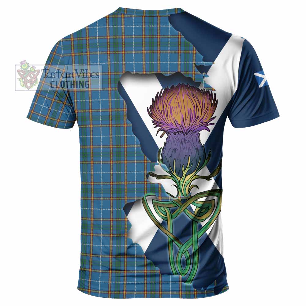 Tartan Vibes Clothing Bain Tartan Family Crest T-Shirt Scottish Thistle Celtic Inspired