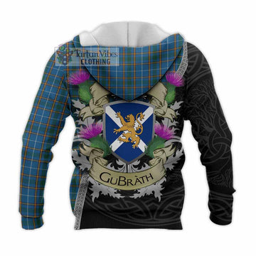 Bain Tartan Family Crest Knitted Hoodie Lion Rampant Royal Thistle Shield Celtic Inspired - Tartan Vibes Clothing