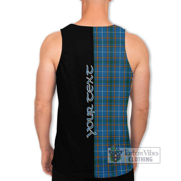 Bain Tartan Men's Tank Top with Family Crest and Half Of Me Style - Tartan Vibes Clothing