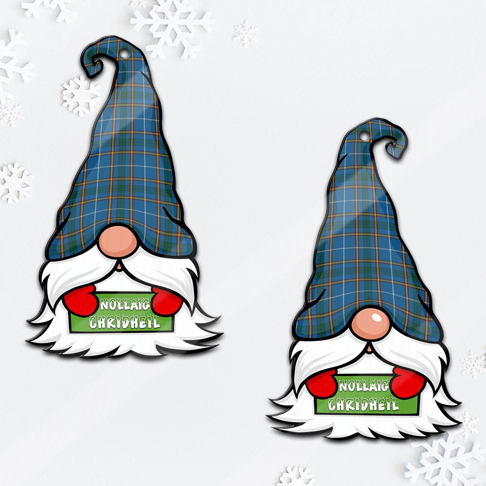 Bain Gnome Christmas Ornament with His Tartan Christmas Hat - Tartan Vibes Clothing