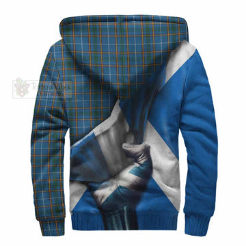 Bain Tartan Sherpa Hoodie with Family Crest Scotland Patriotic Style - Tartan Vibes Clothing