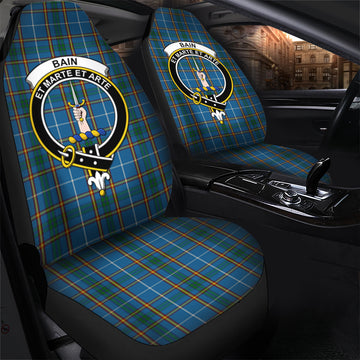 Bain Tartan Car Seat Cover with Family Crest - Tartan Vibes Clothing