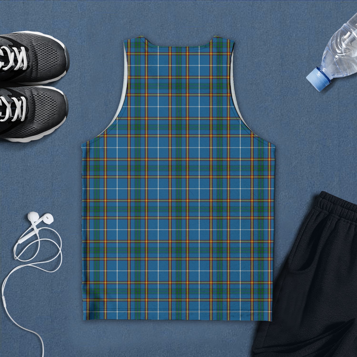 Bain Tartan Mens Tank Top with Family Crest - Tartan Vibes Clothing