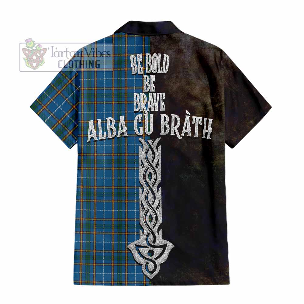 Bain Tartan Family Crest Hawaiian Shirt Alba Gu Brath Be Brave Lion Ancient Style - Tartan Vibes Clothing