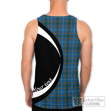 Bain Tartan Men's Tank Top with Family Crest Circle Style - Tartan Vibes Clothing