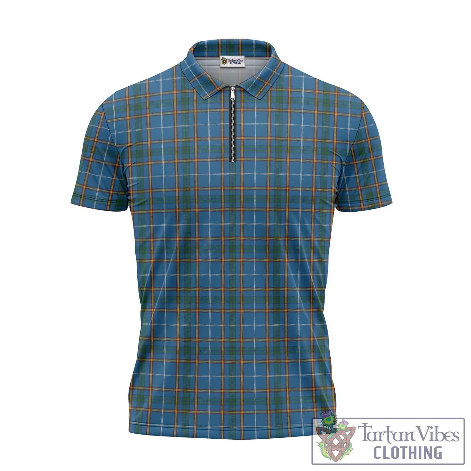 Bain Tartan Zipper Polo Shirt - Tartan Vibes Clothing