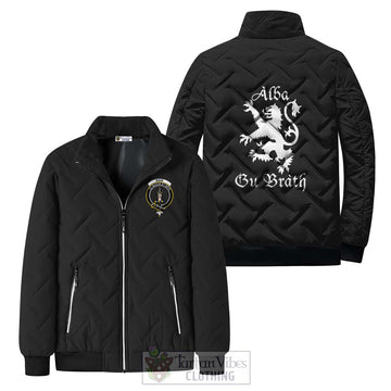 Bain Family Crest Padded Cotton Jacket Lion Rampant Alba Gu Brath Style - 2D-tartanvibesclothing