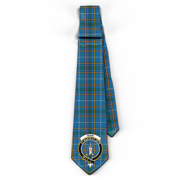 Bain Tartan Classic Necktie with Family Crest - Tartan Vibes Clothing