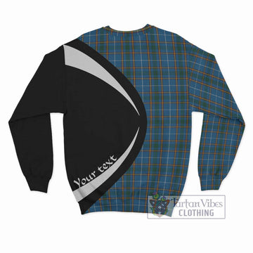 Bain Tartan Sweatshirt with Family Crest Circle Style - Tartan Vibes Clothing