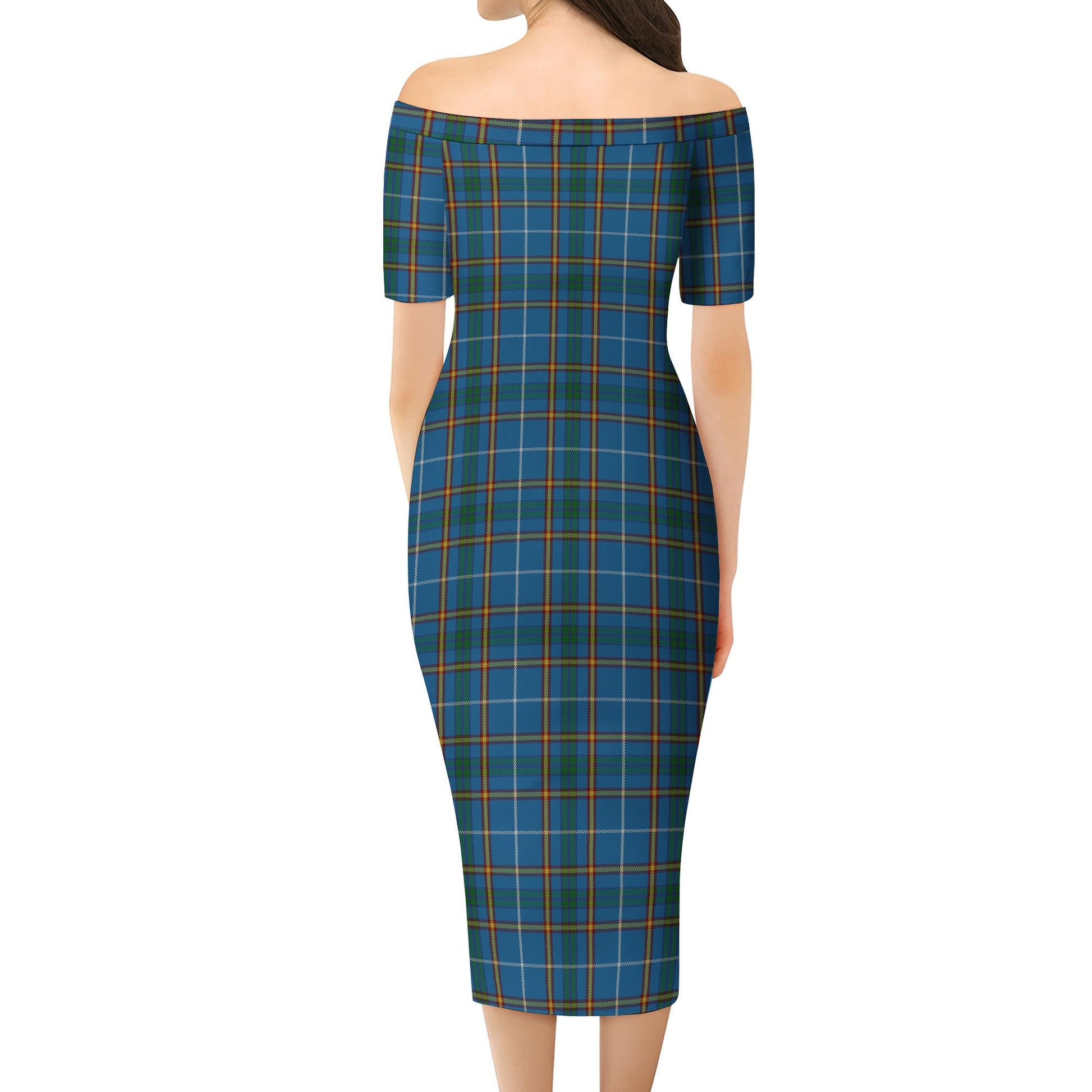 Bain Tartan Off Shoulder Lady Dress - Tartan Vibes Clothing