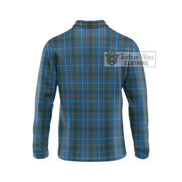 Bain Tartan Long Sleeve Polo Shirt with Family Crest DNA In Me Style - Tartan Vibes Clothing