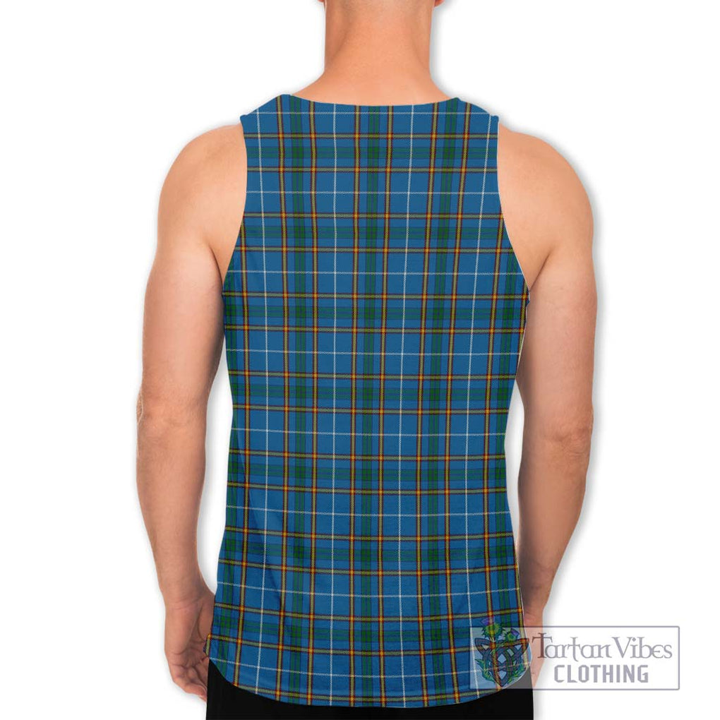 Bain Tartan Men's Tank Top with Family Crest DNA In Me Style - Tartan Vibes Clothing