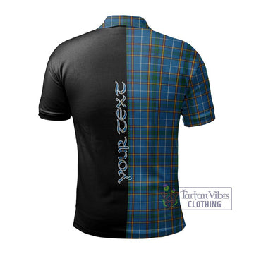 Bain Tartan Polo Shirt with Family Crest and Half Of Me Style - Tartan Vibes Clothing