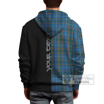 Bain Tartan Hoodie with Family Crest and Half Of Me Style - Tartan Vibes Clothing