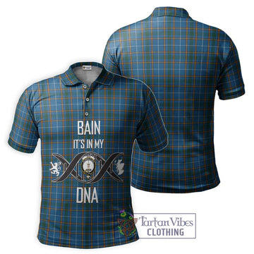 Bain Tartan Polo Shirt with Family Crest DNA In Me Style - Tartan Vibes Clothing