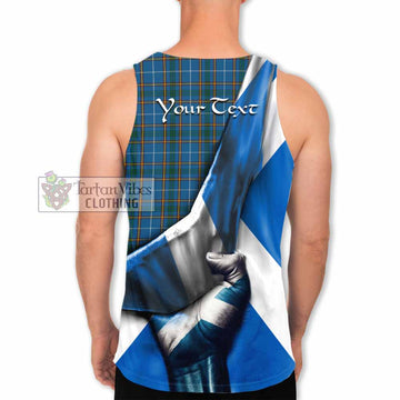 Bain Tartan Men's Tank Top with Family Crest Scotland Patriotic Style - Tartan Vibes Clothing