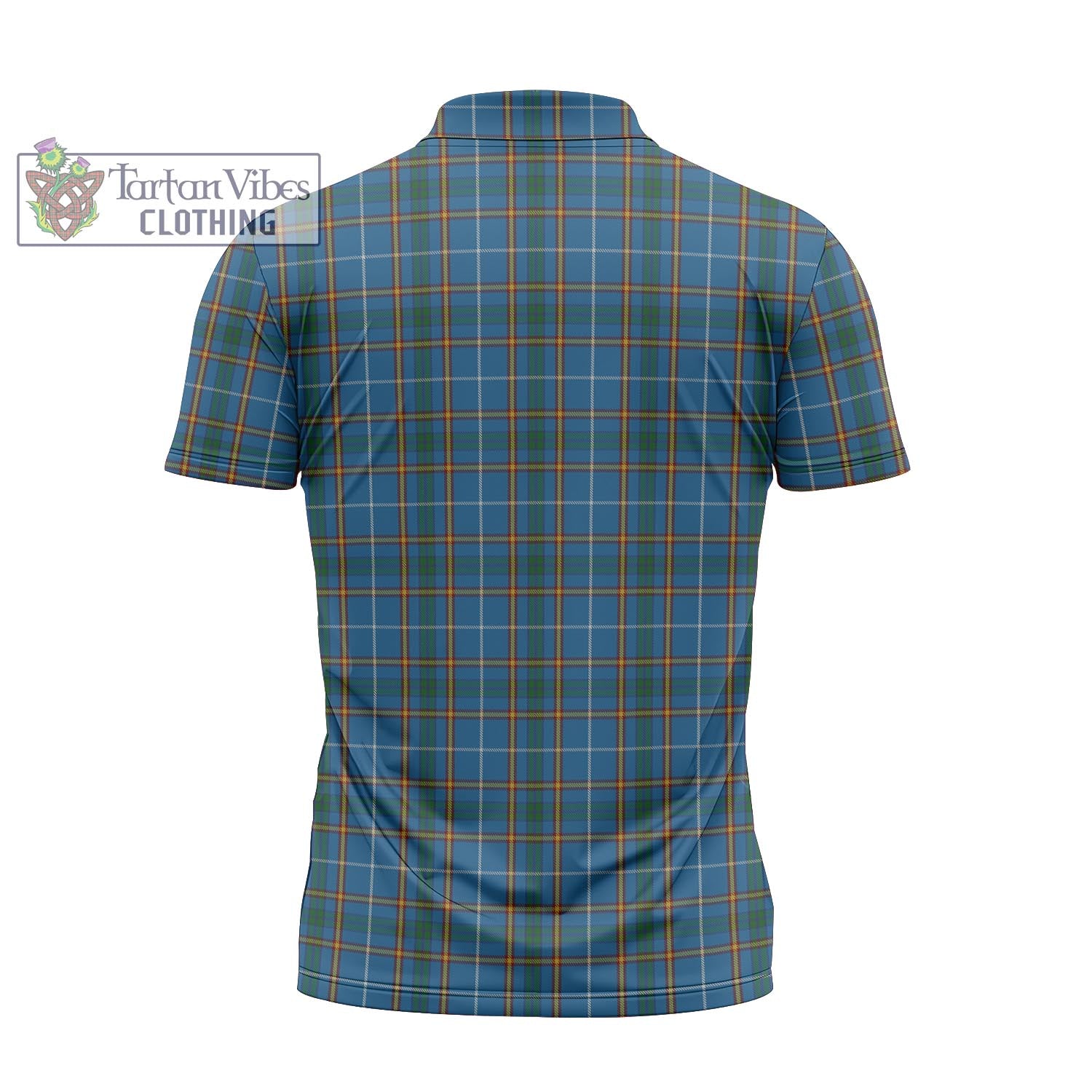Bain Tartan Zipper Polo Shirt with Family Crest - Tartan Vibes Clothing