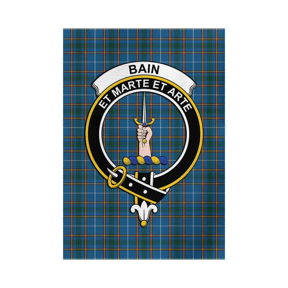 Bain Tartan Flag with Family Crest - Tartan Vibes Clothing