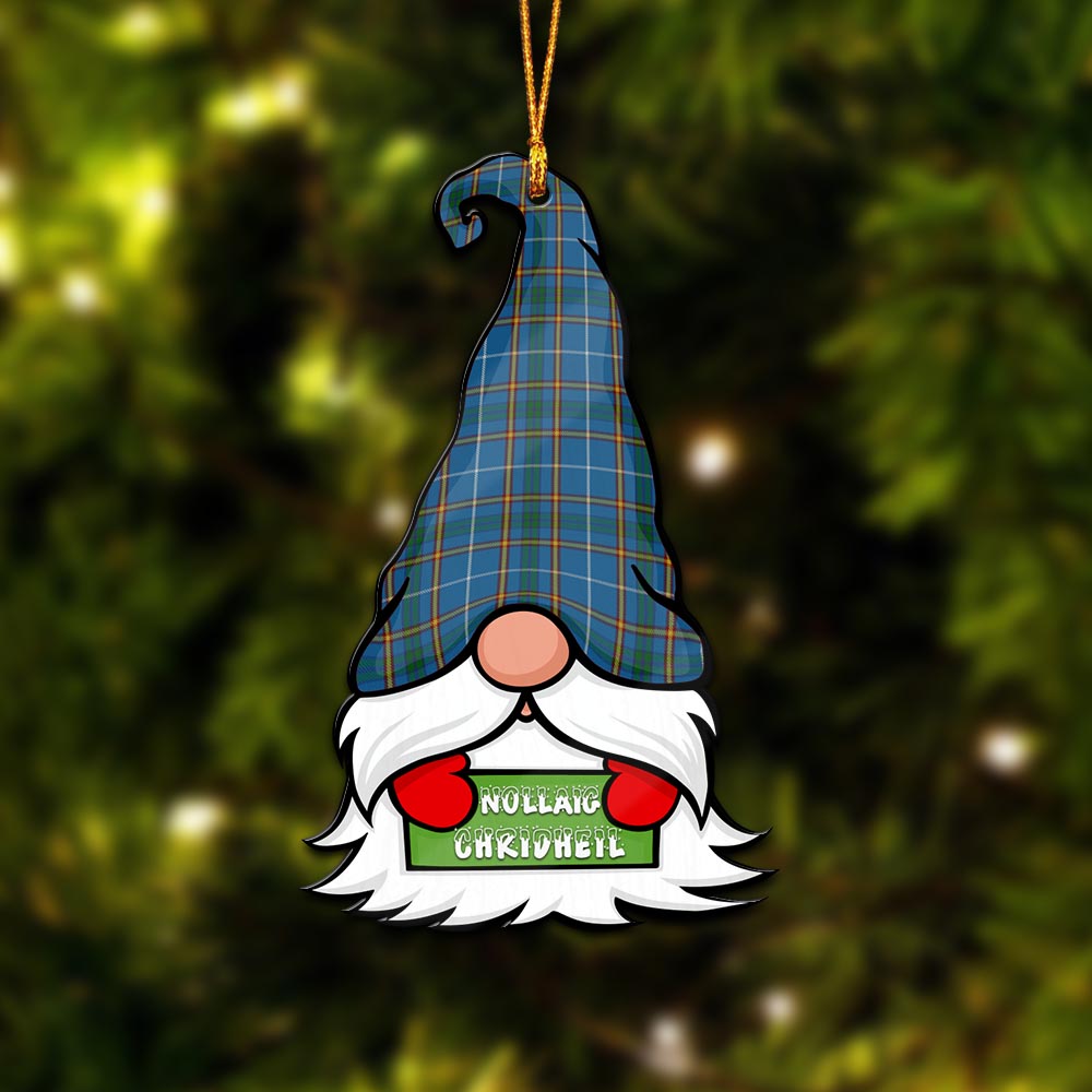 Bain Gnome Christmas Ornament with His Tartan Christmas Hat - Tartan Vibes Clothing