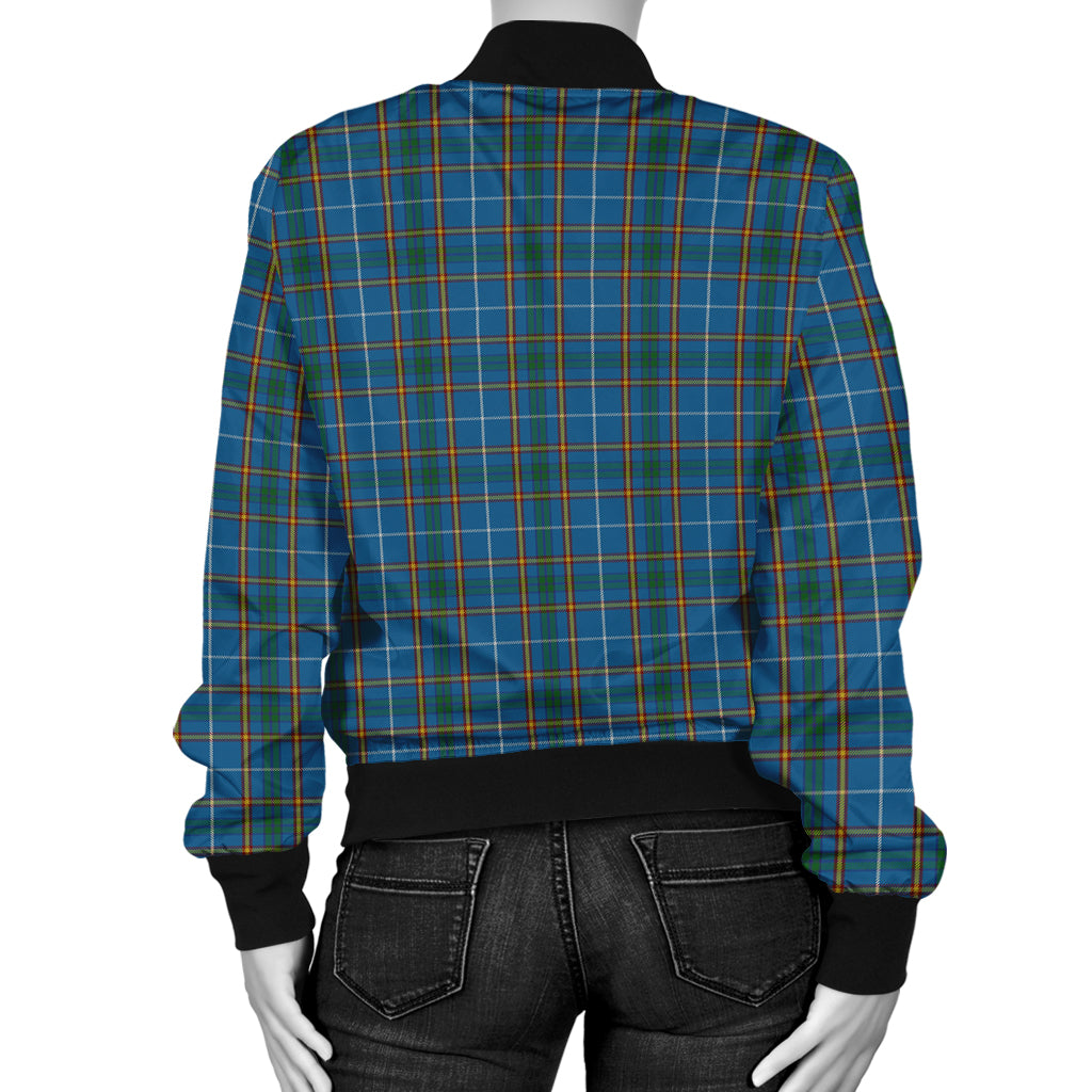 Bain Tartan Bomber Jacket with Family Crest - Tartan Vibes Clothing