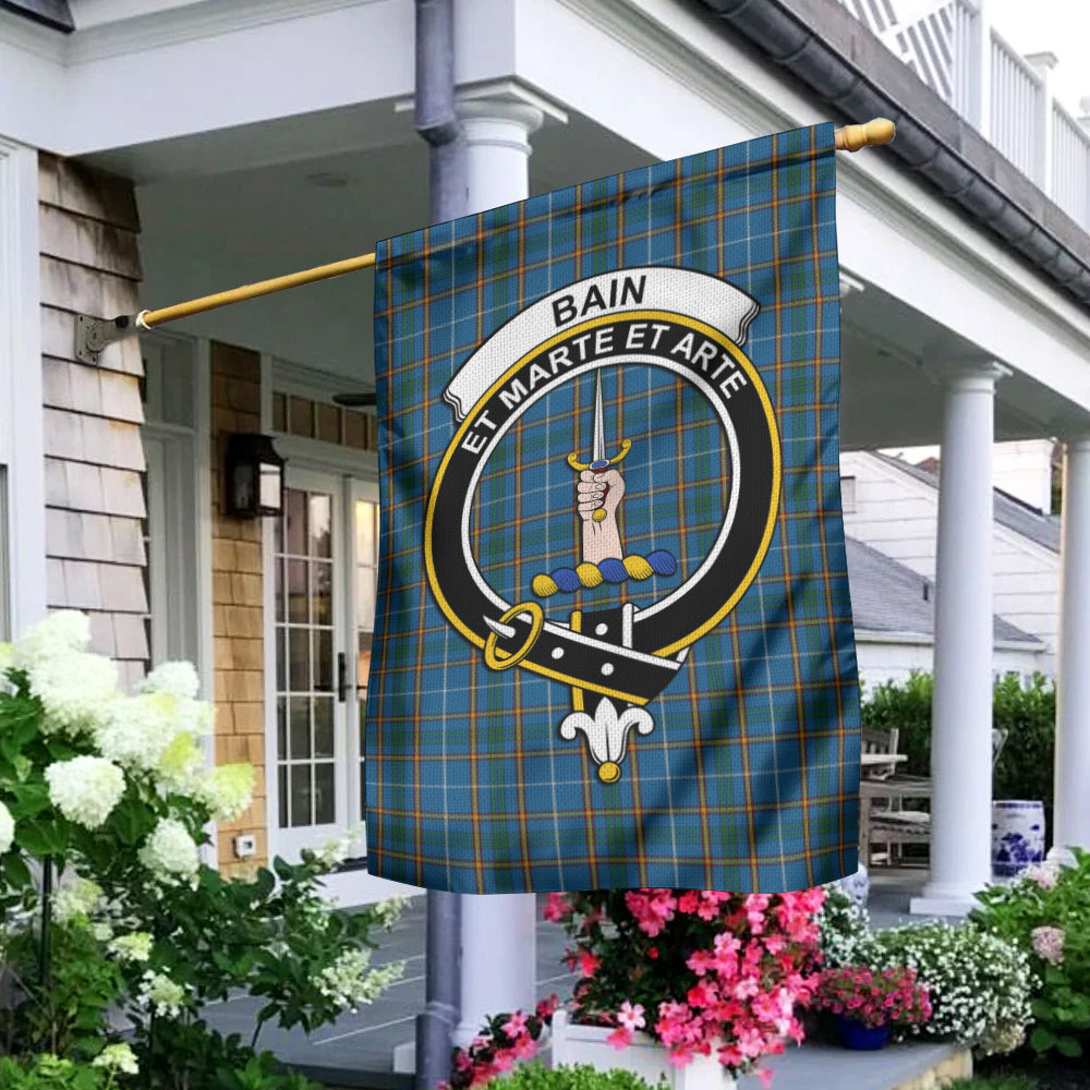 Bain Tartan Flag with Family Crest - Tartan Vibes Clothing