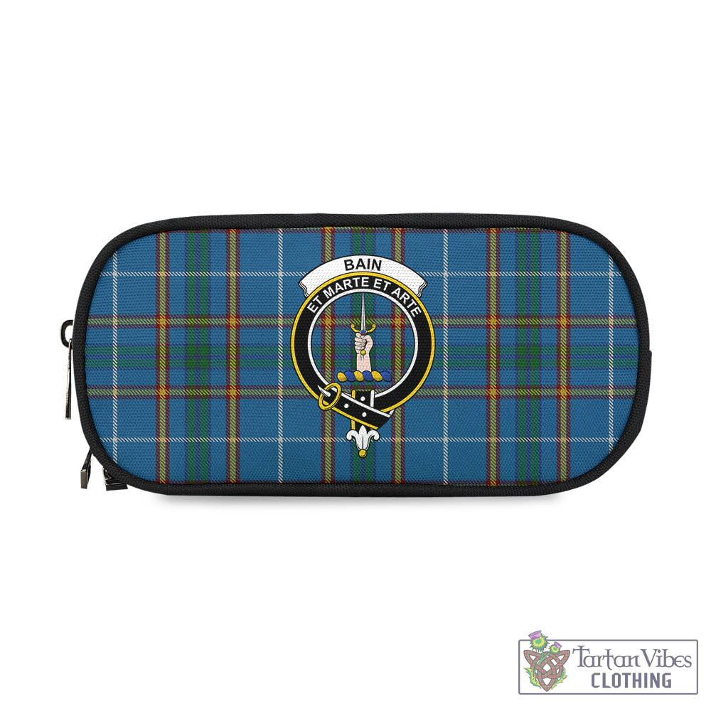 Bain Tartan Pen and Pencil Case with Family Crest - Tartan Vibes Clothing