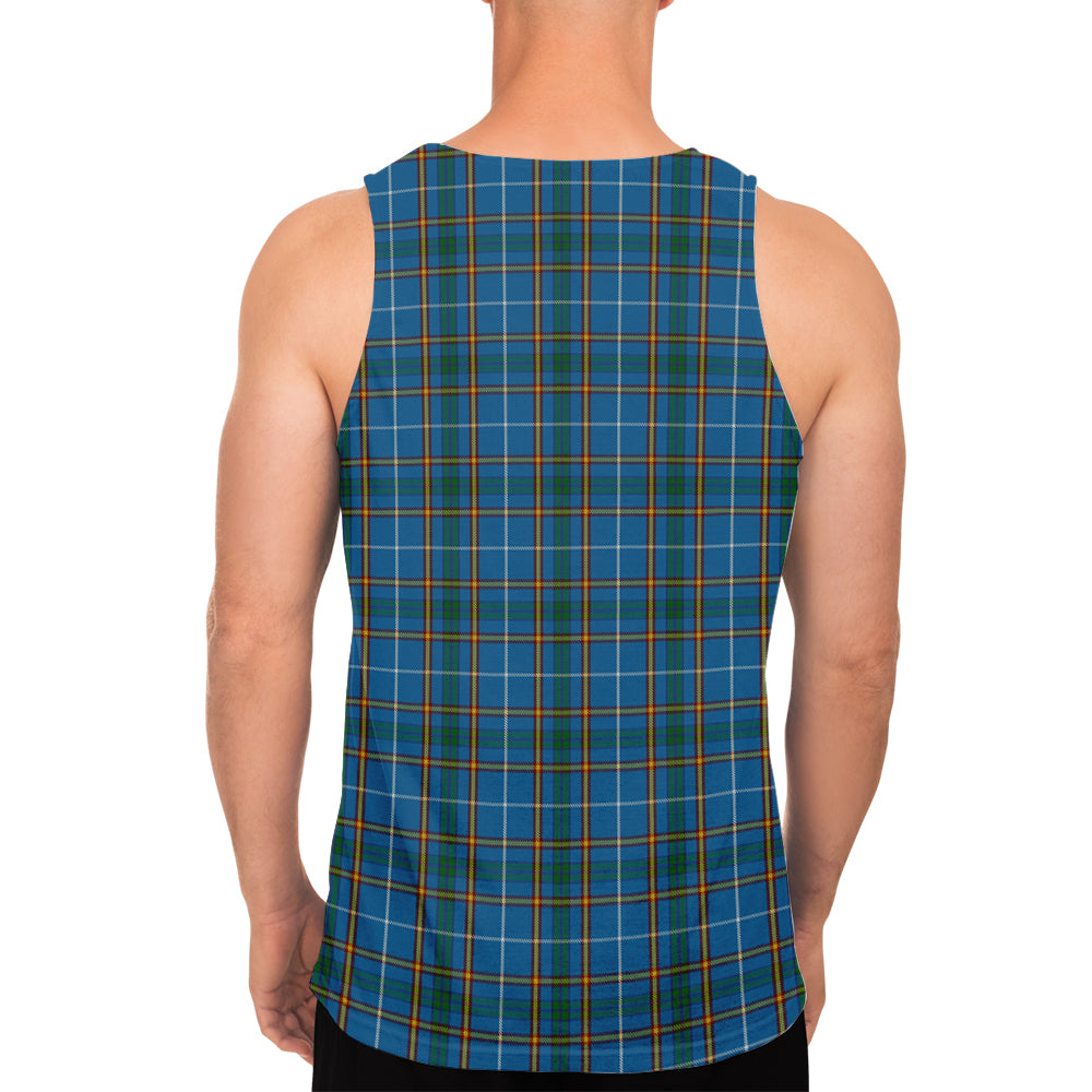 Bain Tartan Mens Tank Top with Family Crest - Tartan Vibes Clothing