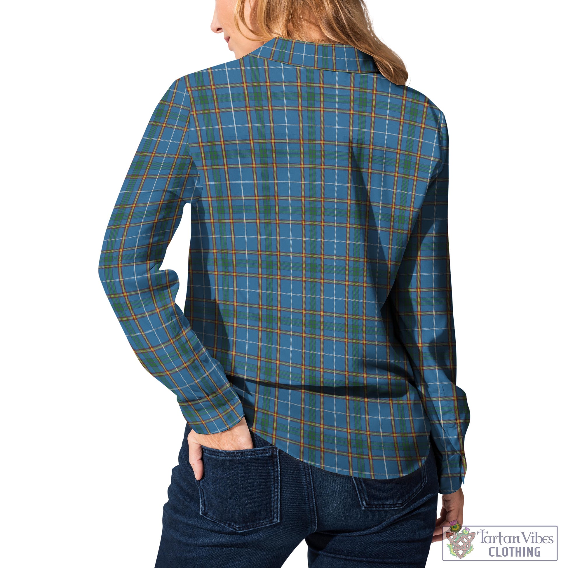 Bain Tartan Women's Casual Shirt with Family Crest - Tartan Vibes Clothing